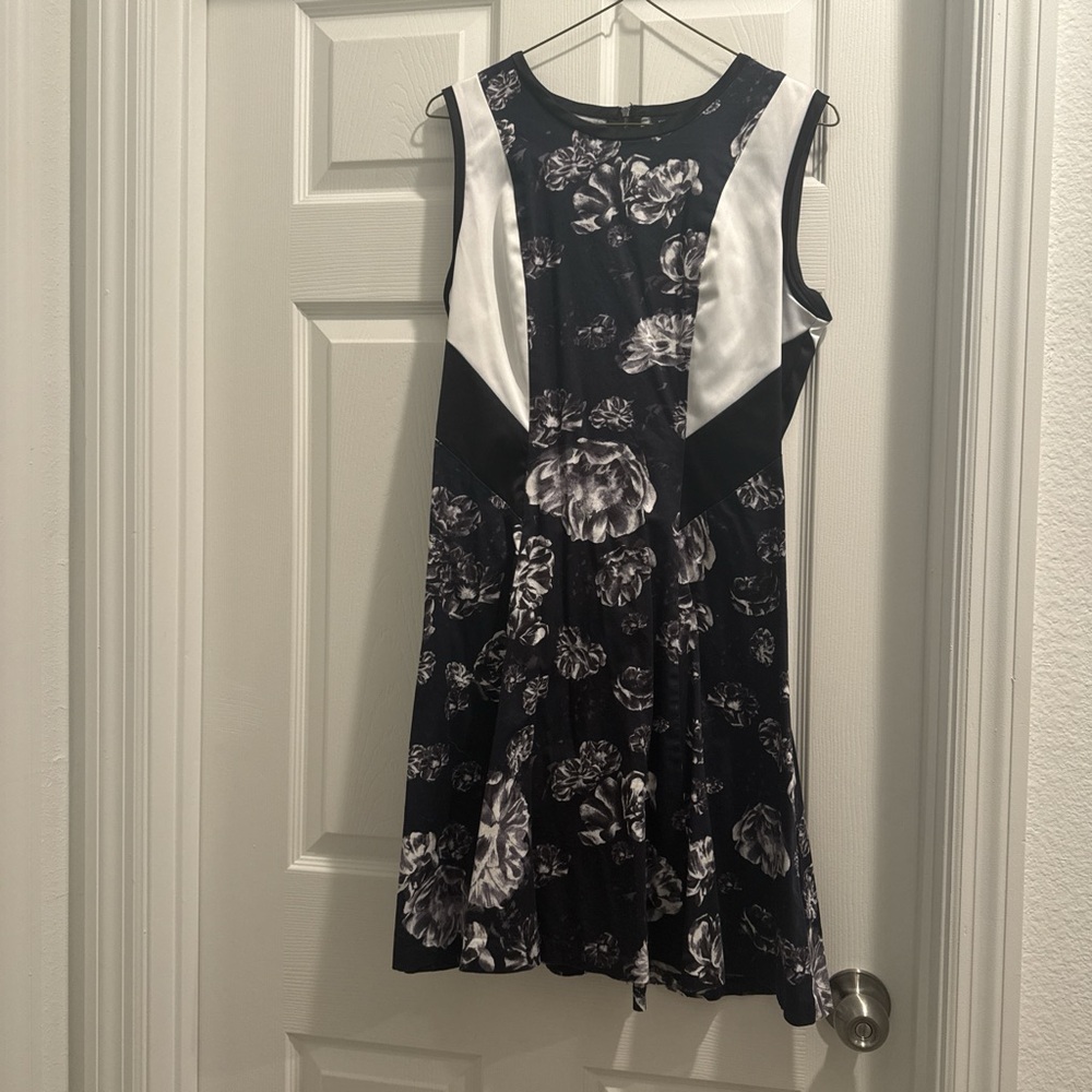 Prabal Gurung Black and White Floral Mini Dress